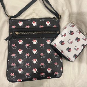 Minnie Mouse Disney girls  crossbody and wallet